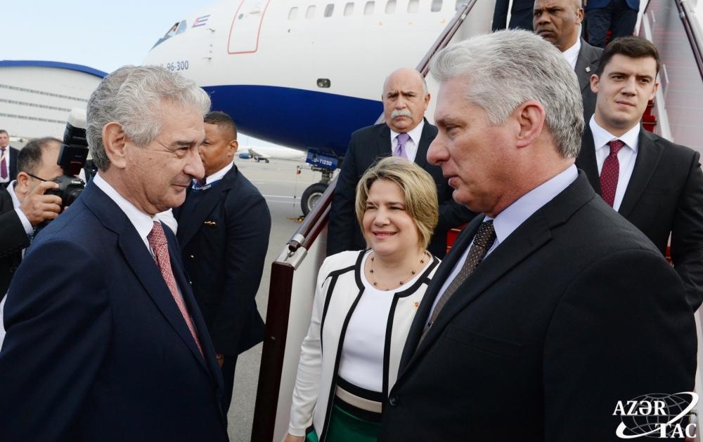 Cuban President Miguel Diaz-Canel arrives in Azerbaijan [PHOTO]