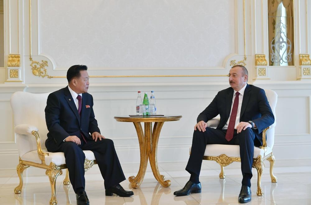Azerbaijani president receives senior N.Korean official [UPDATE]