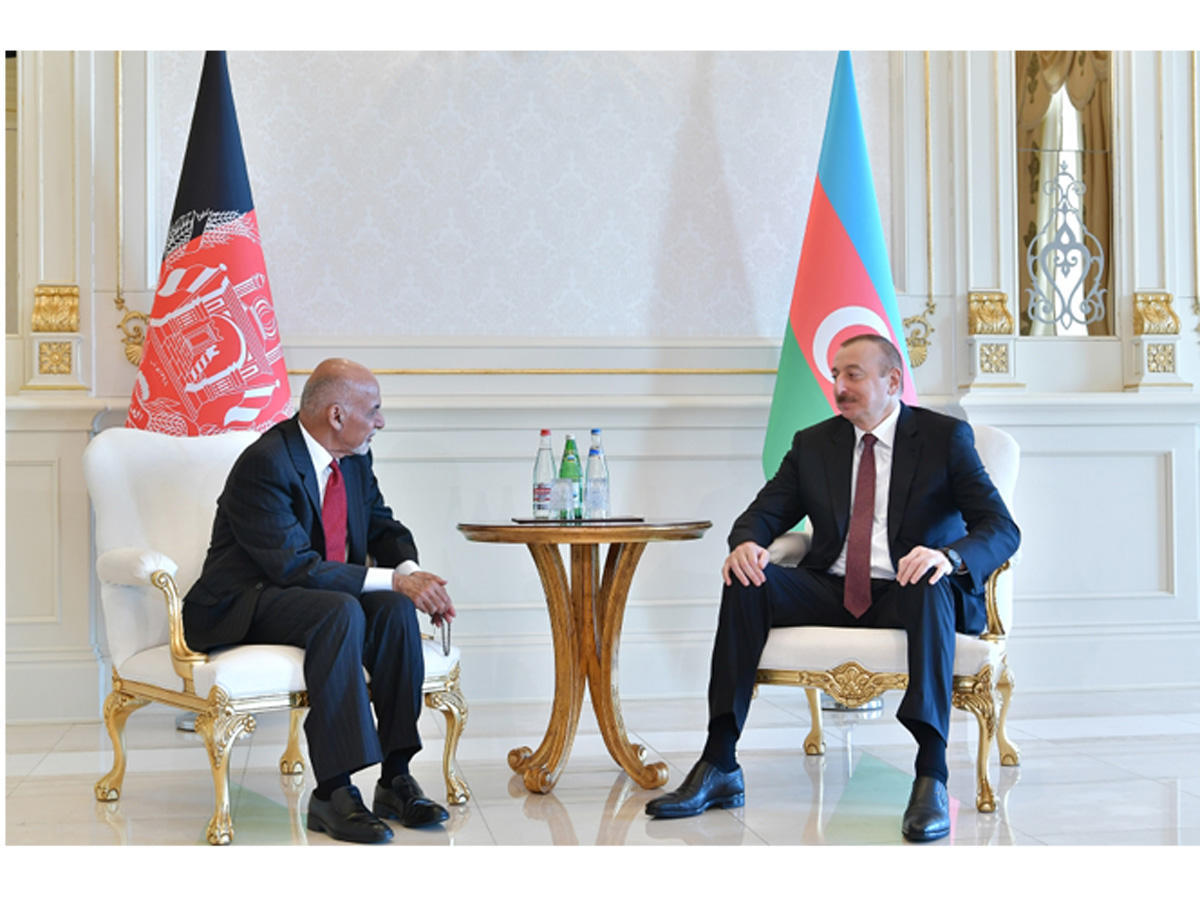 President Ilham Aliyev meets Afghan President Mohammad Ashraf Ghani [UPDATE]