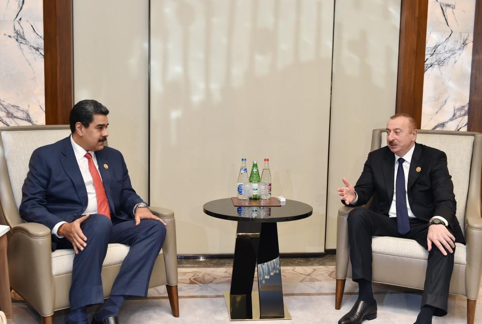 President Ilham Aliyev meets Venezuelan President Nicolas Maduro [UPDATE]