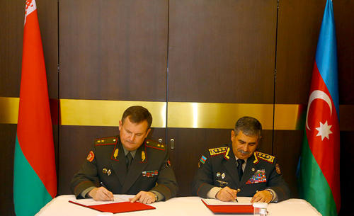 Azerbaijan, Belarus sign defence cooperation plan
