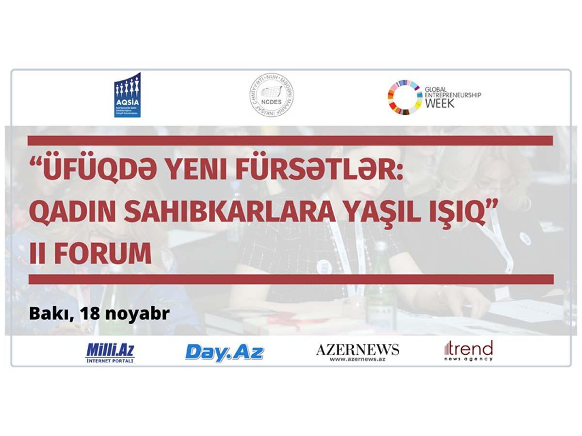 Baku to host Women's Forum of Entrepreneurs