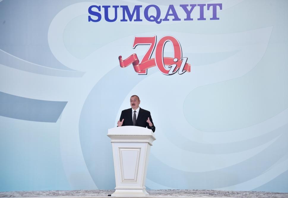 Azerbaijani president arrives in Sumgayit [UPDATE]