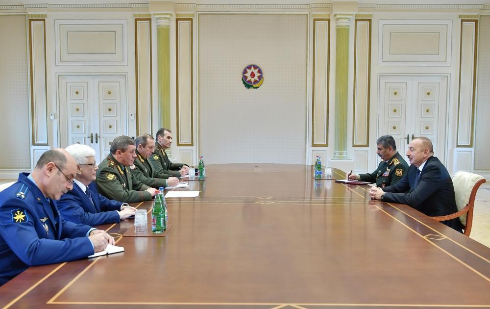 President Aliyev receives delegation led by Chief of General Staff of Russian Armed Forces [UPDATE]
