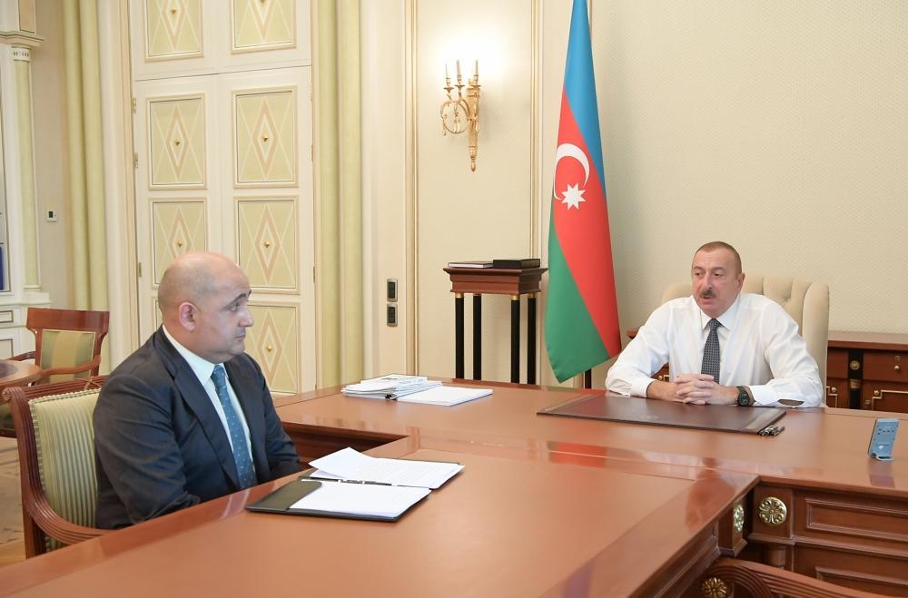 Azerbaijani president receives Israfil Mammadov in connection with appointment to new post [UPDATE]