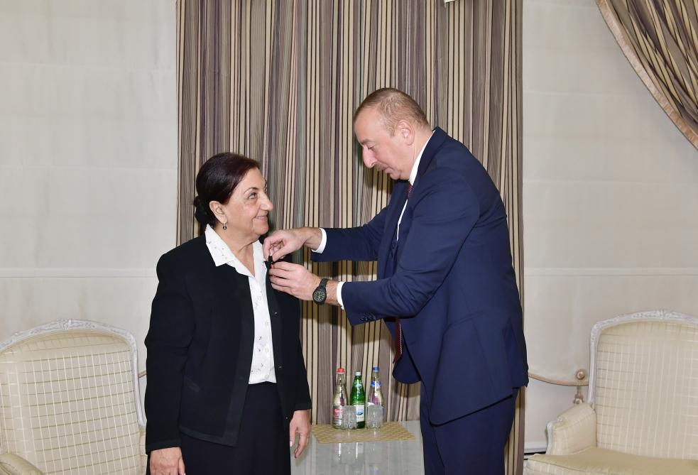 President Ilham Aliyev presented Sharaf Order to Dilara Seyidzade [UPDATE]