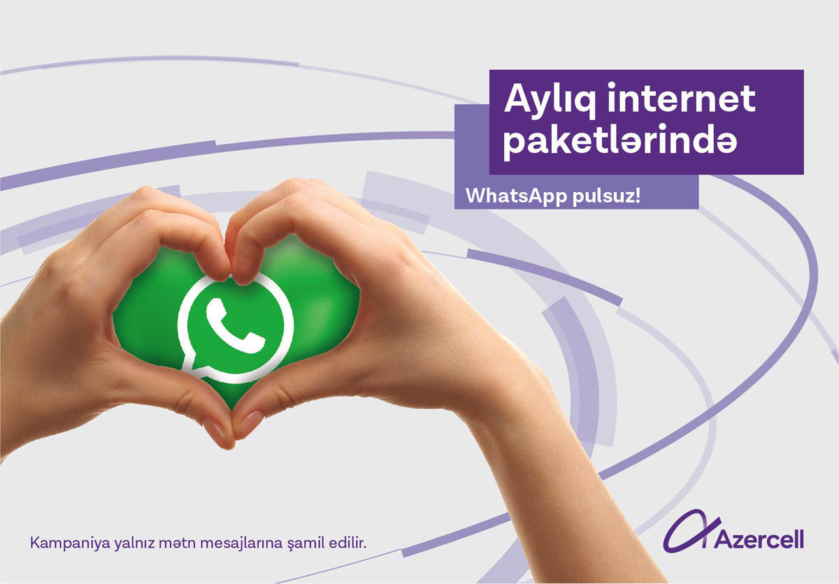 Unlimited WhatsApp texting with Azercell!