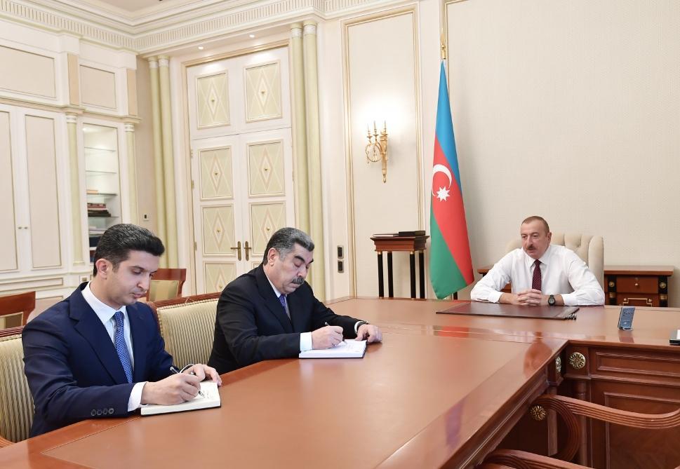 President Ilham Aliyev receives newly appointed Hajigabul, Naftalan executives [UPDATE]