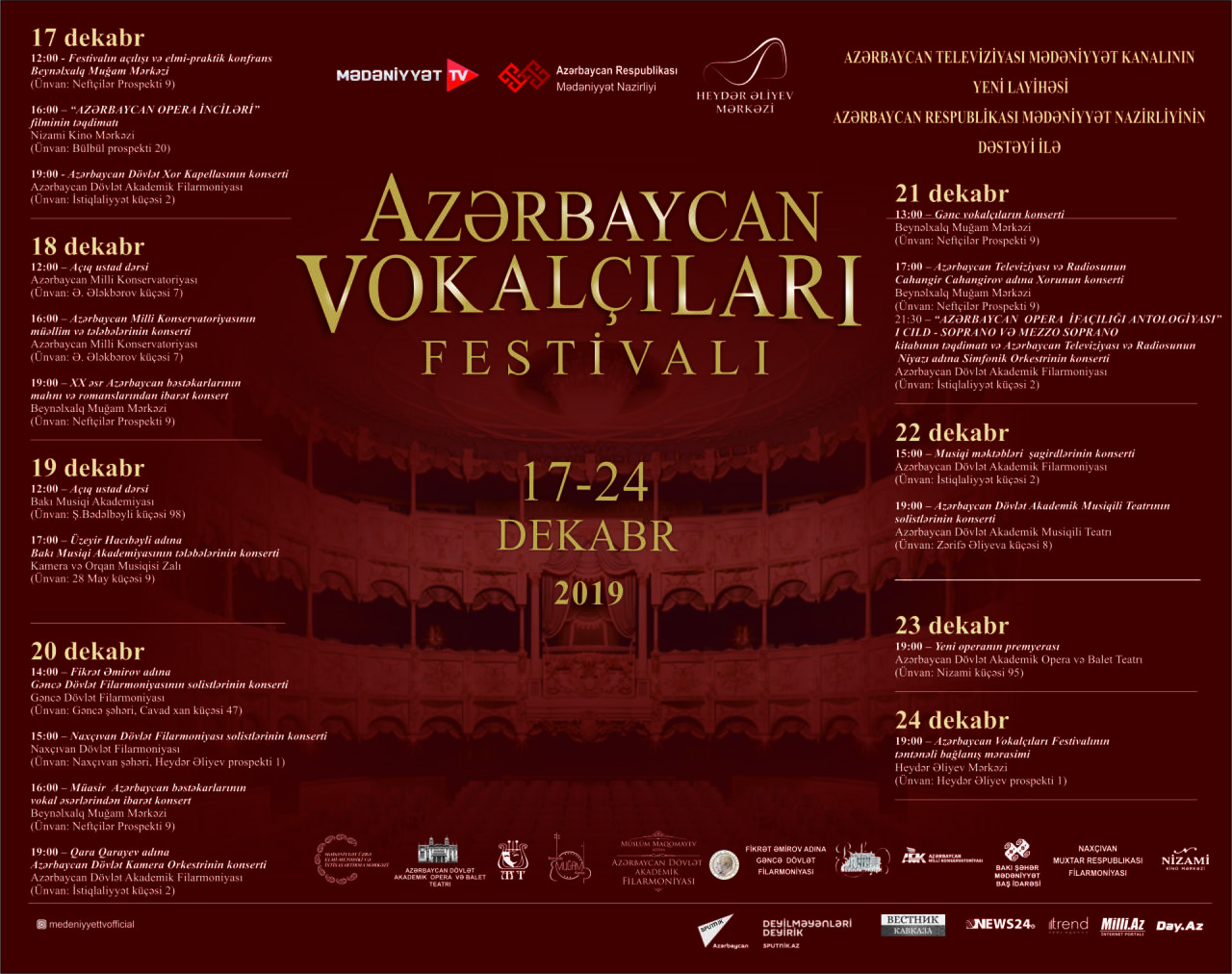 Republican Festival of Vocalists due in Baku