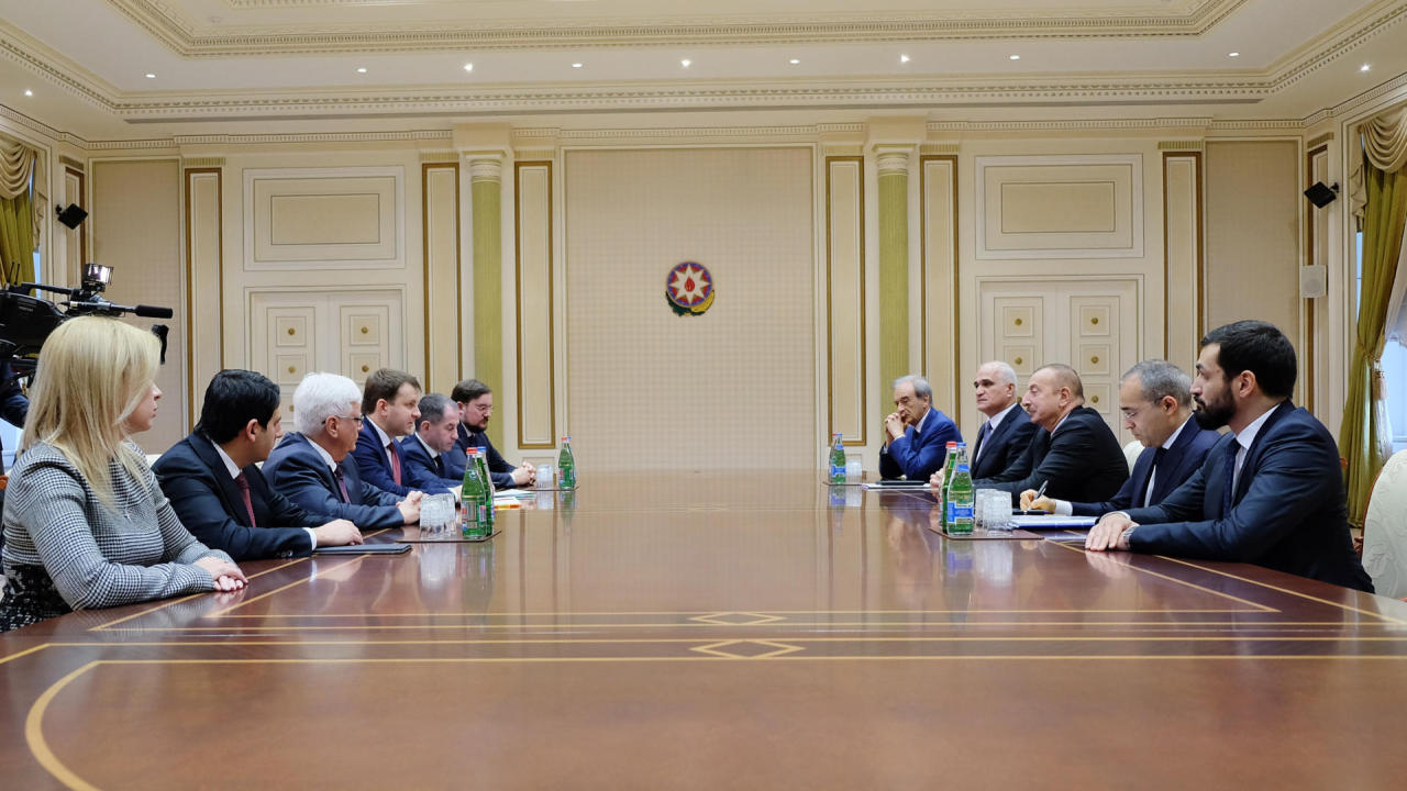 President  Aliyev receives delegation led by Russian minister of economic development [UPDATE]