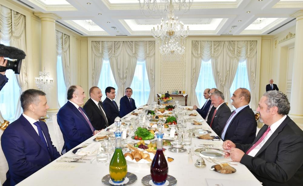 President Ilham Aliyev, King Abdullah II of Jordan have working dinner [PHOTO]