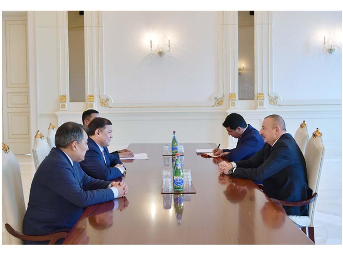 President Ilham Aliyev receives chairman of Kyrgyz Parliament [UPDATE]