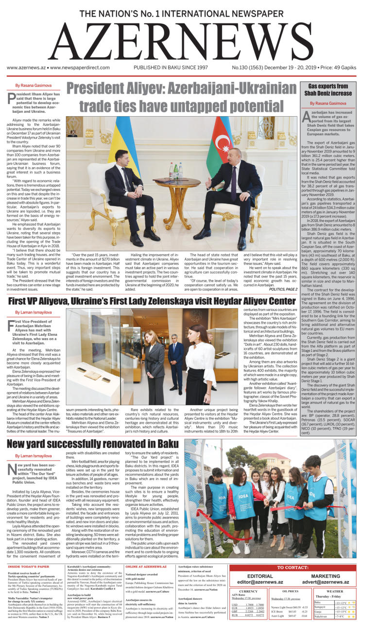 AZERNEWS releases another print issue