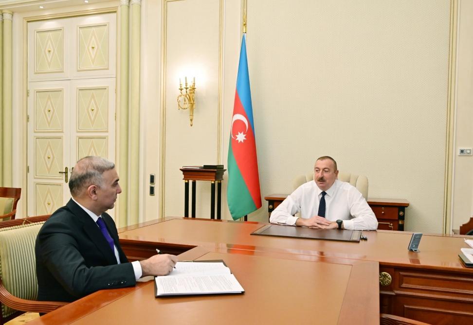 President Aliyev receives new head of Azerishig Open Joint Stock Company [UPDATE]