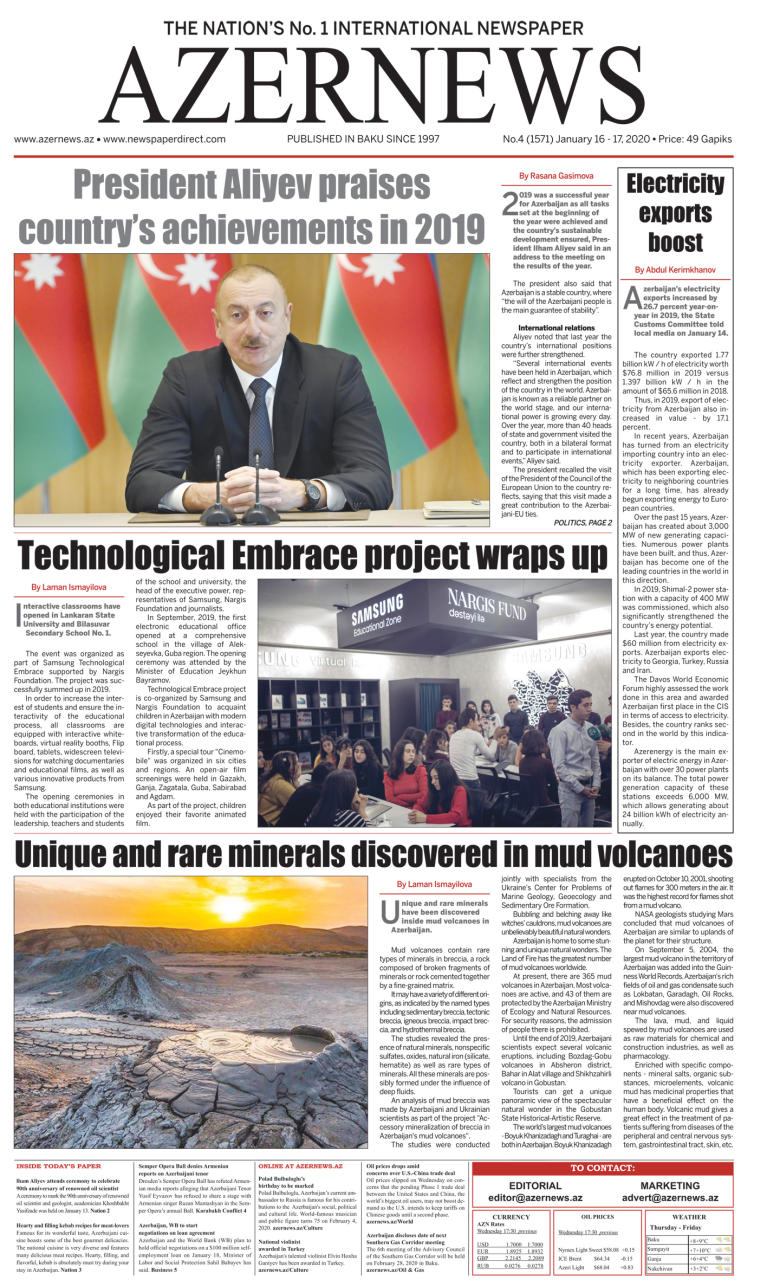 AZERNEWS releases another print issue