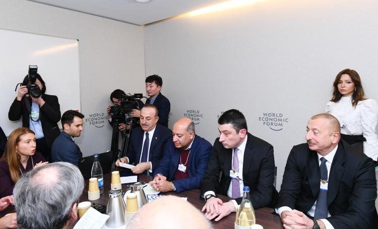President Ilham Aliyev attends session as part of World Economic Forum [PHOTO]