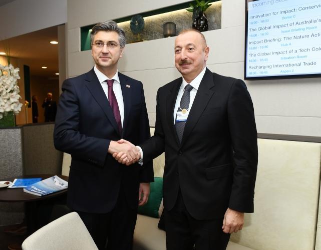 President Ilham Aliyev meets Croatian Prime Minister
