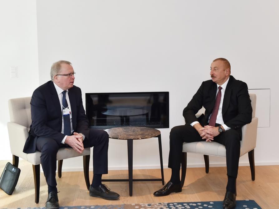 Azerbaijani president meets with Chief Executive Officer of Equinor in Davos [PHOTO] - Gallery Image