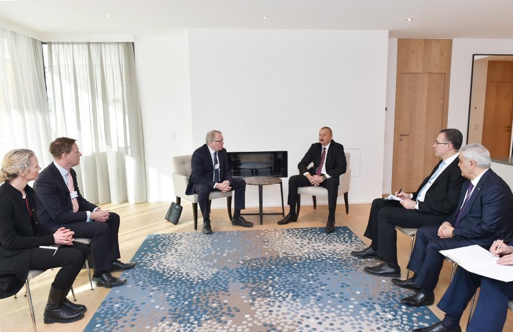 Azerbaijani president meets with Chief Executive Officer of Equinor in Davos [PHOTO] - Gallery Image