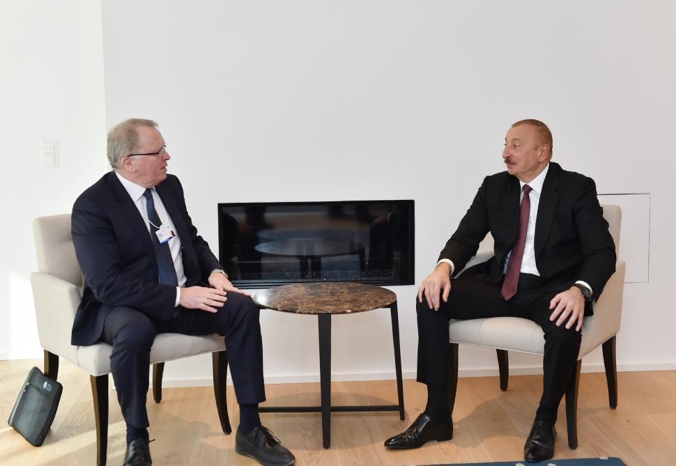 Azerbaijani president meets with Chief Executive Officer of Equinor in Davos [PHOTO]