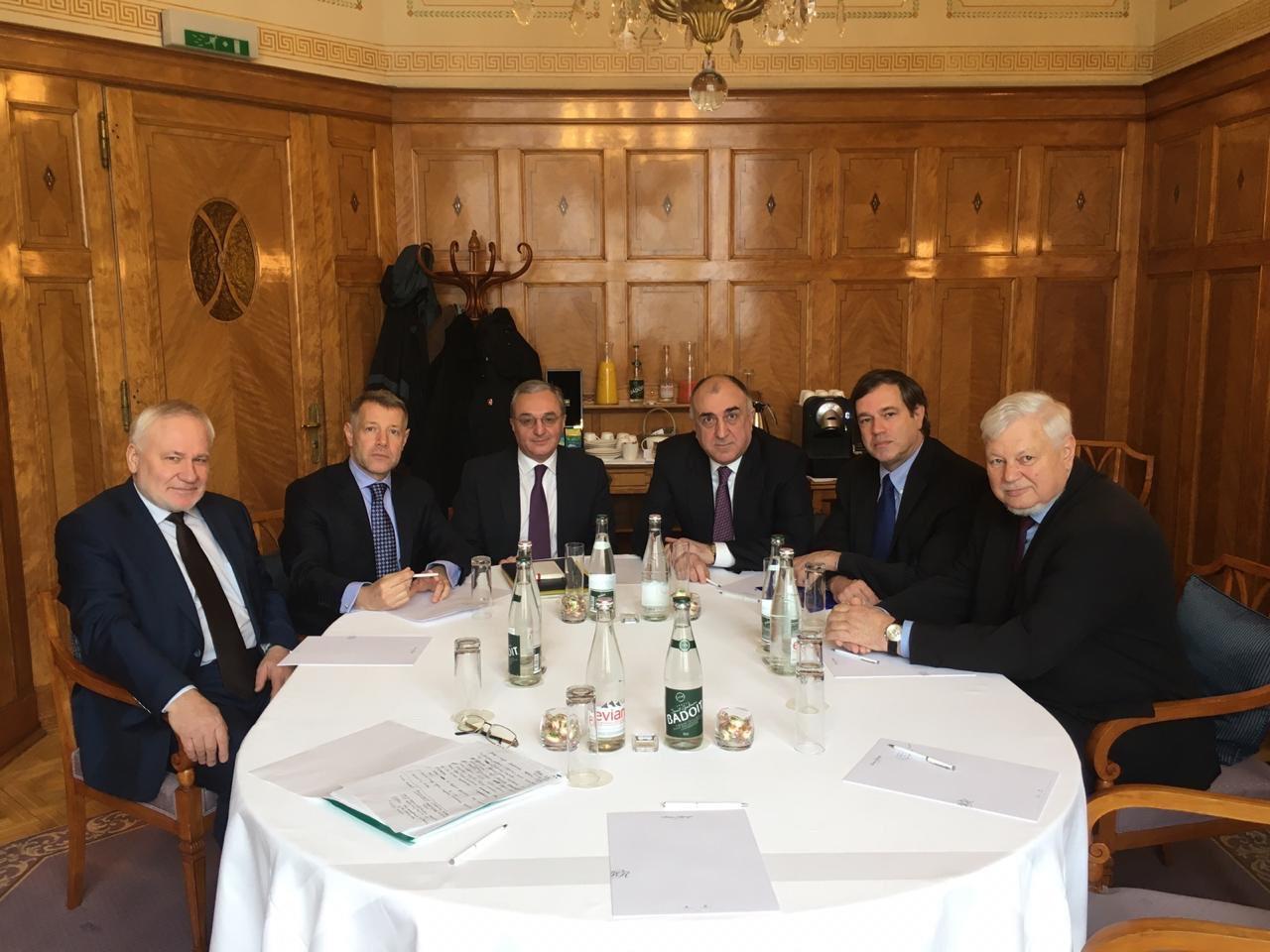 Azerbaijani, Armenian FMs meet in Geneva [PHOTO]