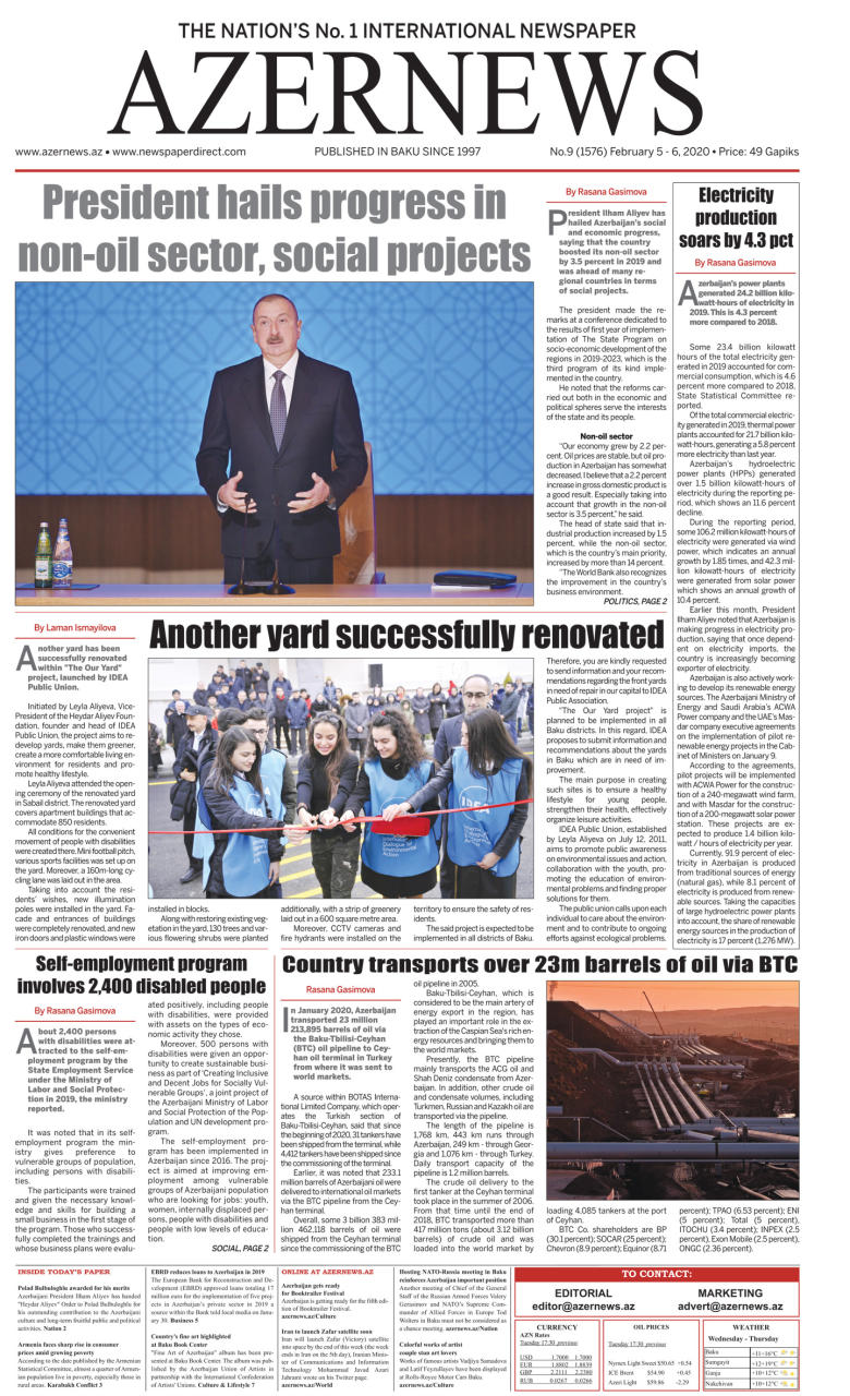 AZERNEWS releases another print issue