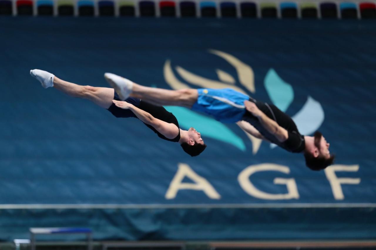 Baku's National Gymnastics Arena holds first training in trampoline, tumbling [PHOTO]