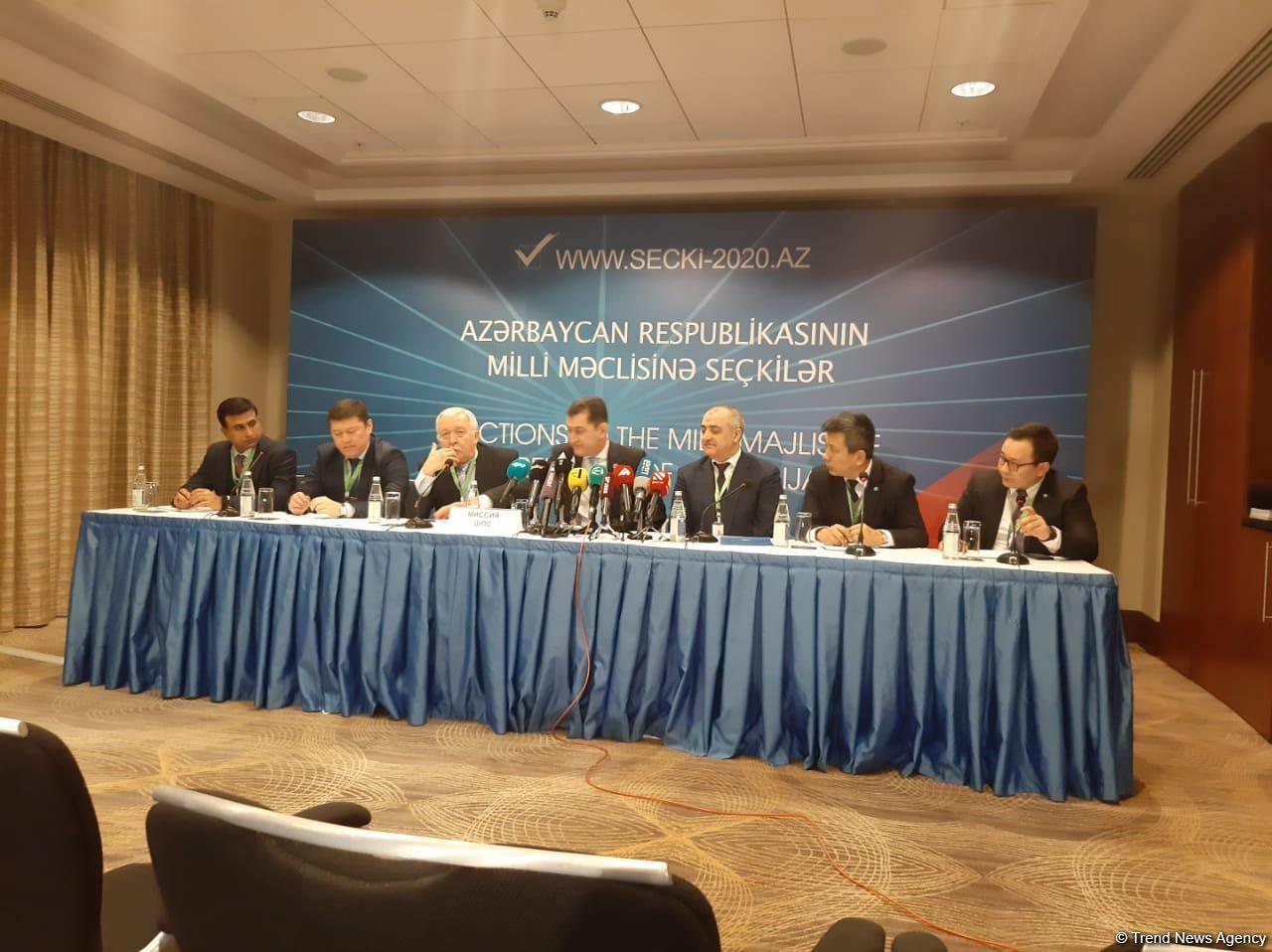 SCO observers recognize parliamentary elections in Azerbaijan as legitimate, transparent