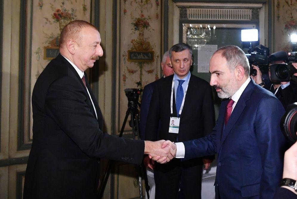 Image result for Nikol Pashinyan and Ilham Aliyev at Munich conference 2020
