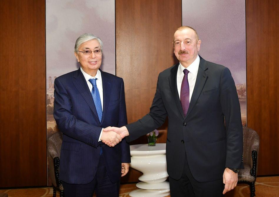 Azerbaijani, Kazakh presidents meet in Munich [UPDATE]