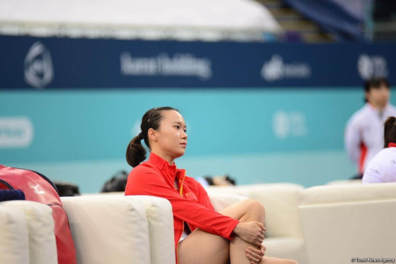Chinese gymnast ranks first in individual trampoline program at FIG World Cup in Baku