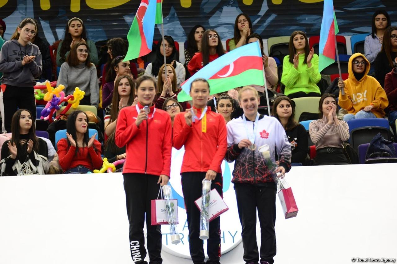 Awarding ceremony for winners of individual program at FIG World Cup in Trampoline Gymnastics & Tumbling held in Baku [PHOTO]