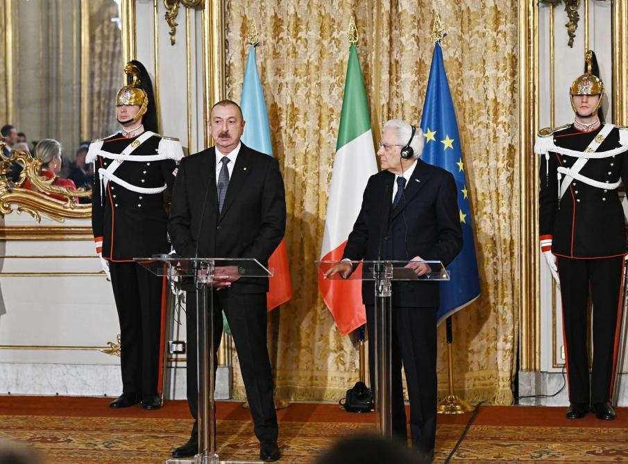 Azerbaijani, Italian presidents make press statements [UPDATE] - Gallery Image