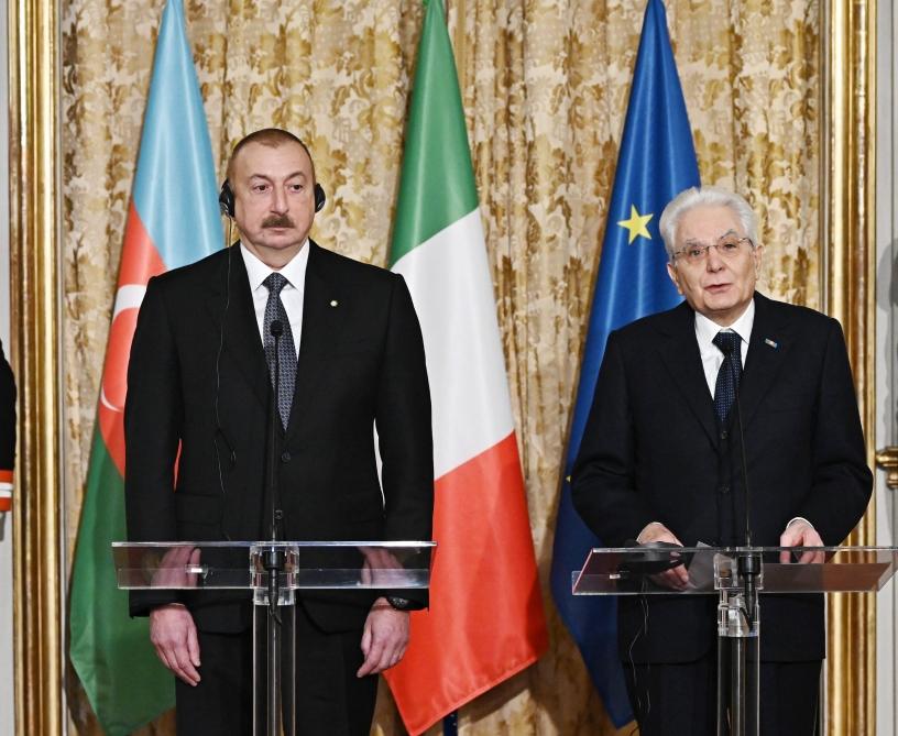 Azerbaijani, Italian presidents make press statements [UPDATE] - Gallery Image