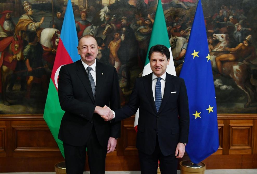 Ilham Aliyev meets president of Council of Ministers of Italy [PHOTO]
