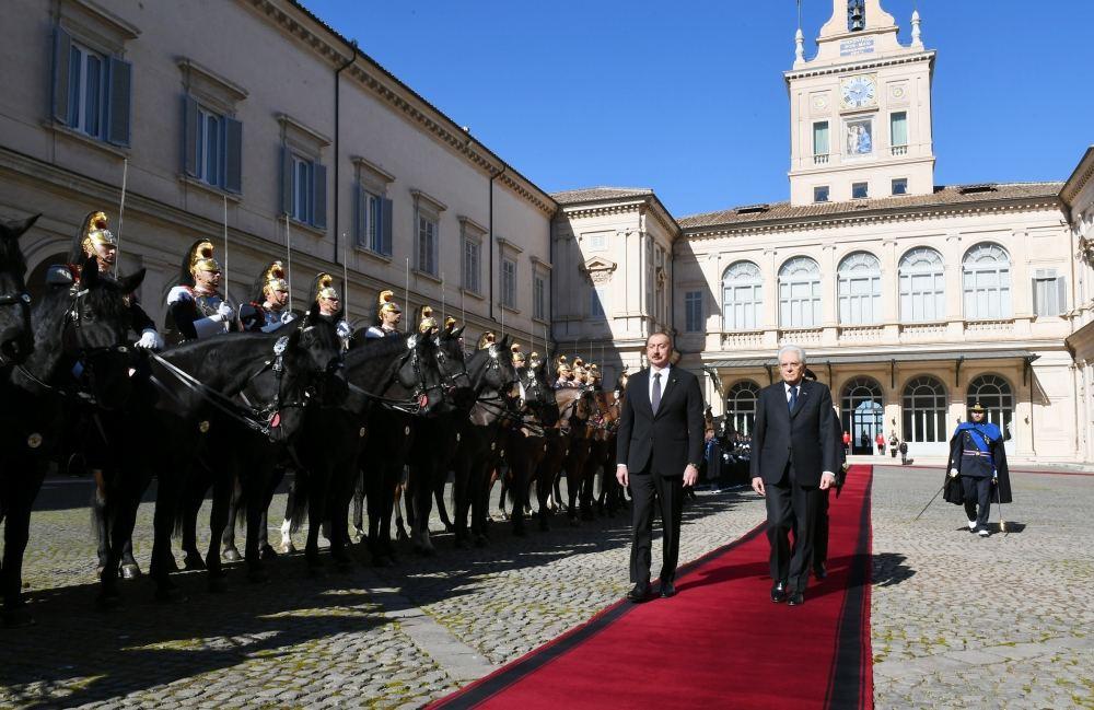 Official seeing-off ceremony was held for President Ilham Aliyev in Rome [PHOTO]