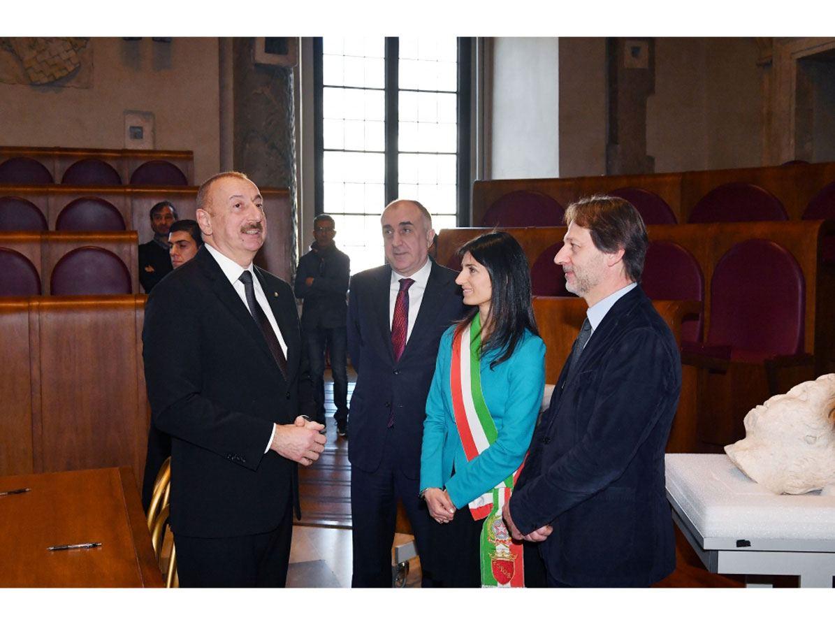 President Ilham Aliyev meets mayor of Rome [PHOTO]
