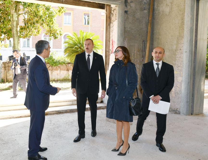 Ilham Aliyev views building designed to host Azerbaijan Culture Center in Rome [PHOTO]