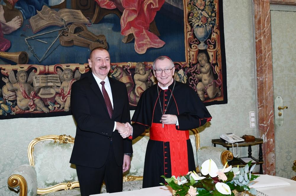 President Ilham Aliyev meets Vatican Secretary of State Cardinal Pietro Parolin [UPDATE]