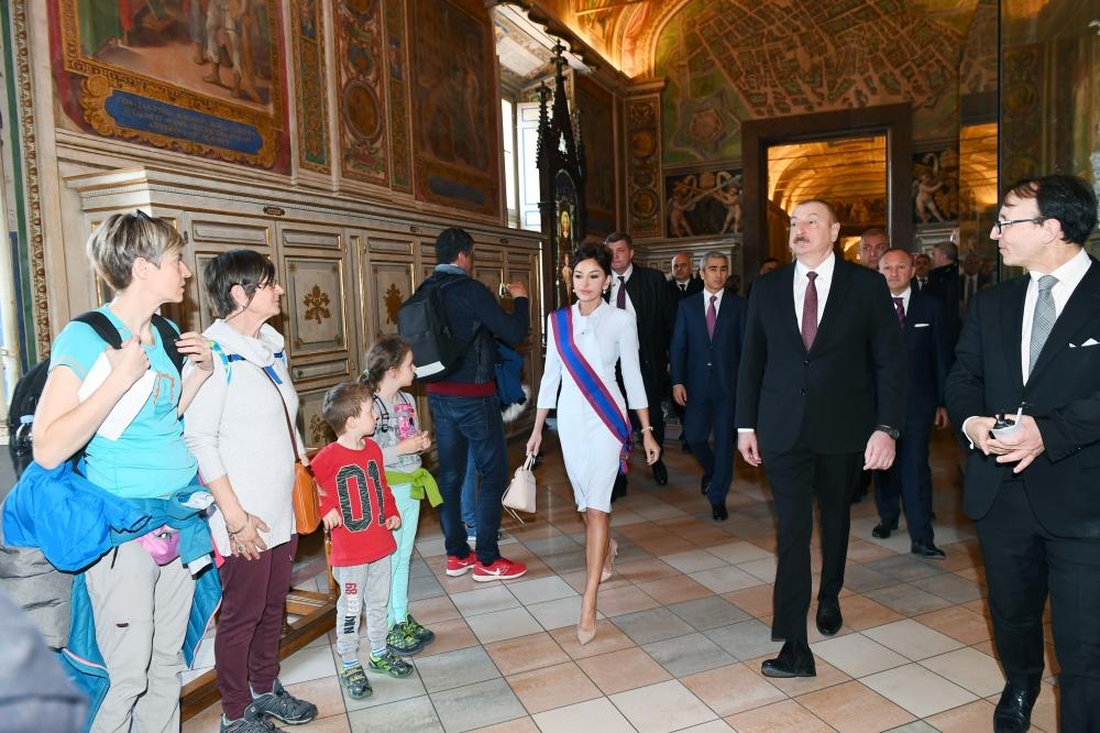President Ilham Aliyev and First Lady view Sistine Chapel and St. Peter's Basilica in Vatican [UPDATE]