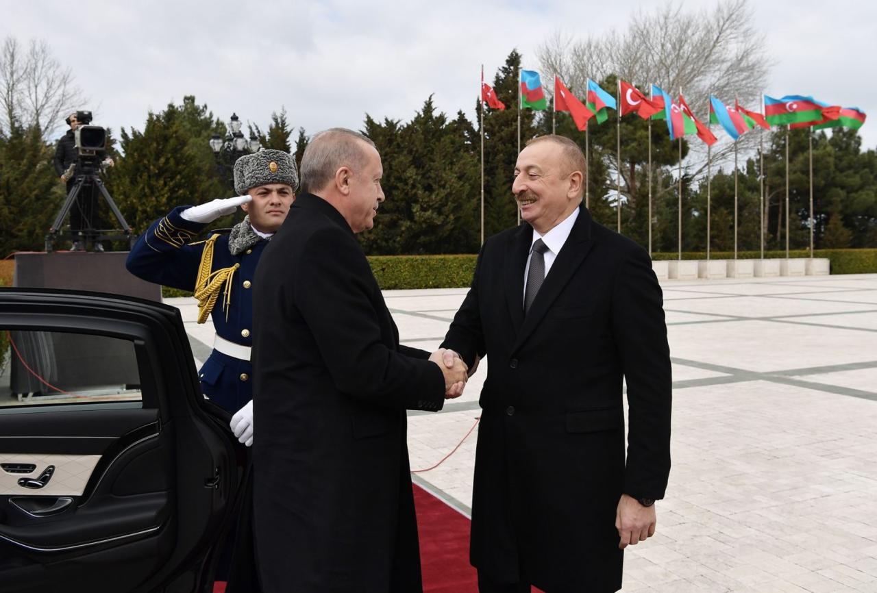 Turkish President Recep Tayyip Erdogan arrives in Baku [PHOTO]