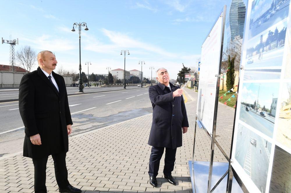 Azerbaijani president attends opening of underground pedestrian passage [UPDATE]