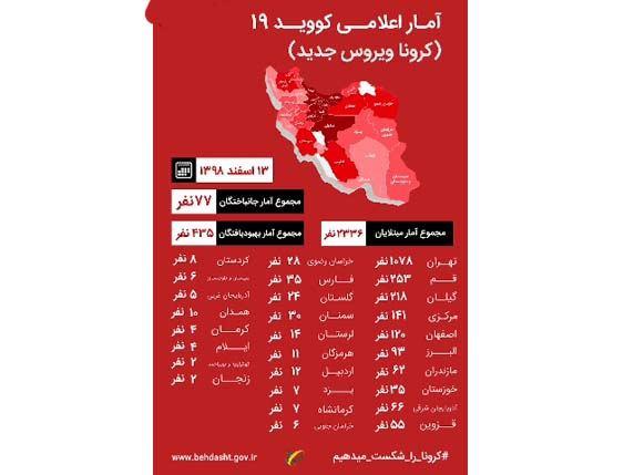 Coronavirus spreads to 28 of Iran's 31 provinces