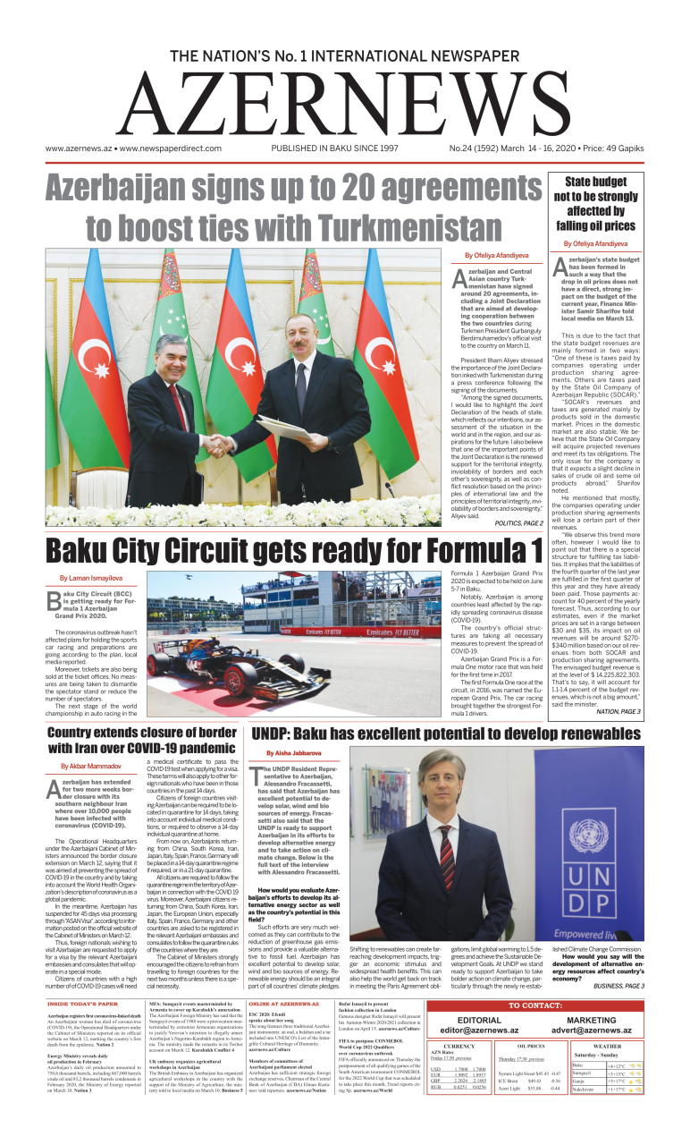 AZERNEWS releases another print issue