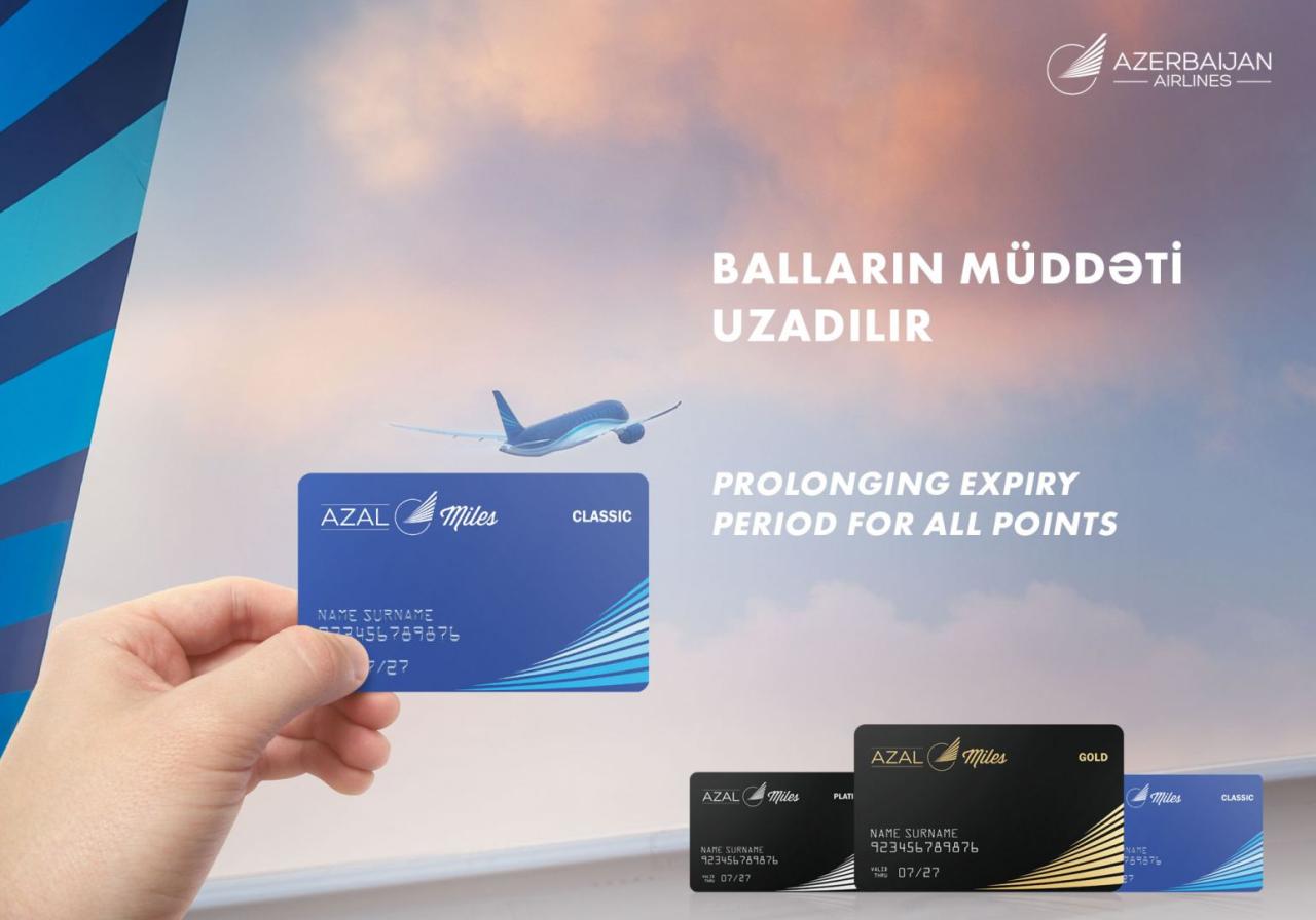 Azerbaijan Airlines to extend bonus points expiration date for AZAL-Miles members