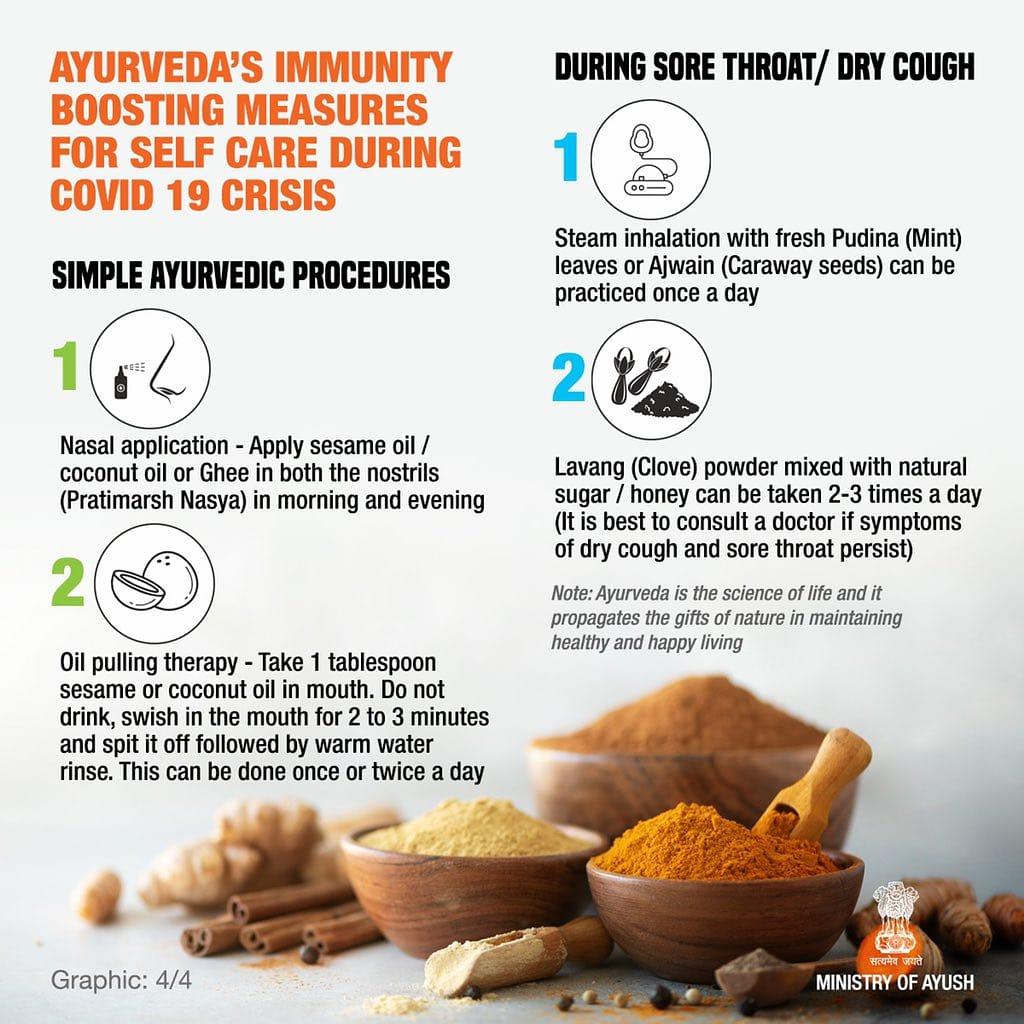 Ayurveda’s immunity boosting measures for self care during COVID 19 crisis