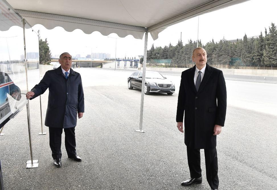 Ilham Aliyev attends inauguration of pedestrian crossing [UPDATE]