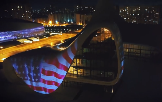 Heydar Aliyev Center supports USA amid COVID-19 outbreak [VIDEO]