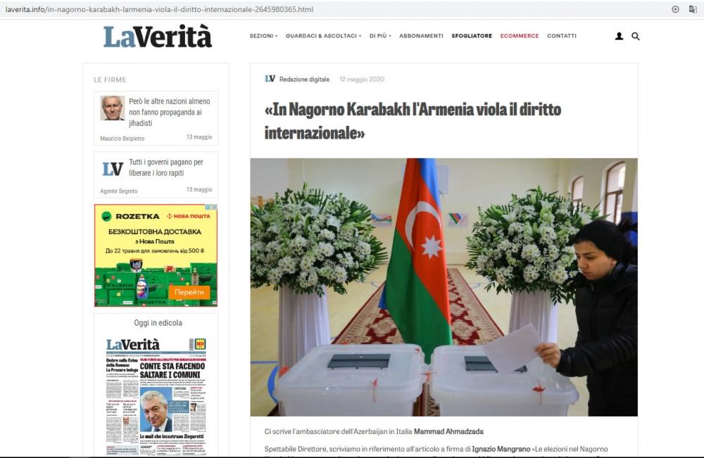 Nagorno-Karabakh conflict in Italian media [PHOTO]