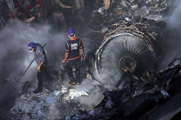 Death toll from Pakistan airliner crash 97, black box found